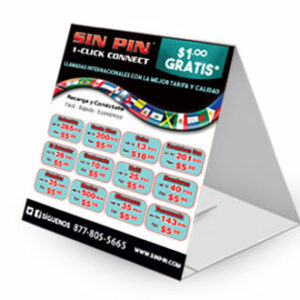 8" x 10" Tent Card (Minutes)
